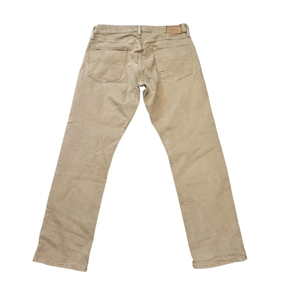 Polo Ralph Lauren Hampton Relaxed Straight Pants Tan Khaki Mens 33x30 Stretch
